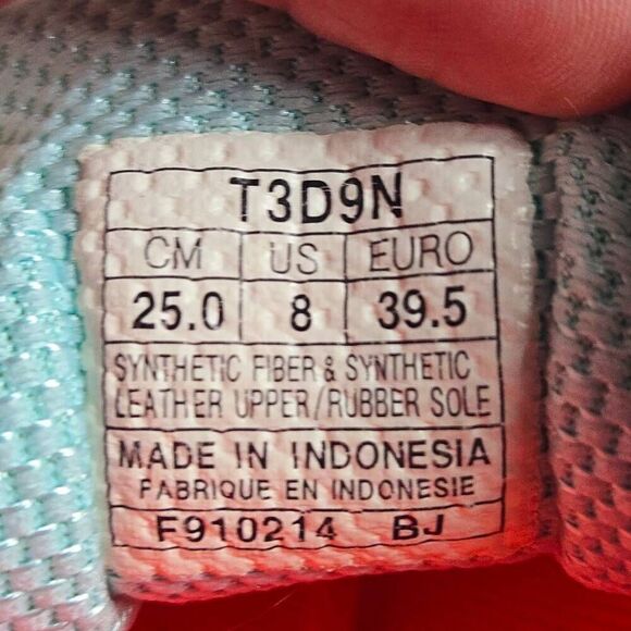 Asics Gel-Flux Athletic Lace Up Running Shoes Womens T3D9N Blue Pink 8 - Picture 7 of 8